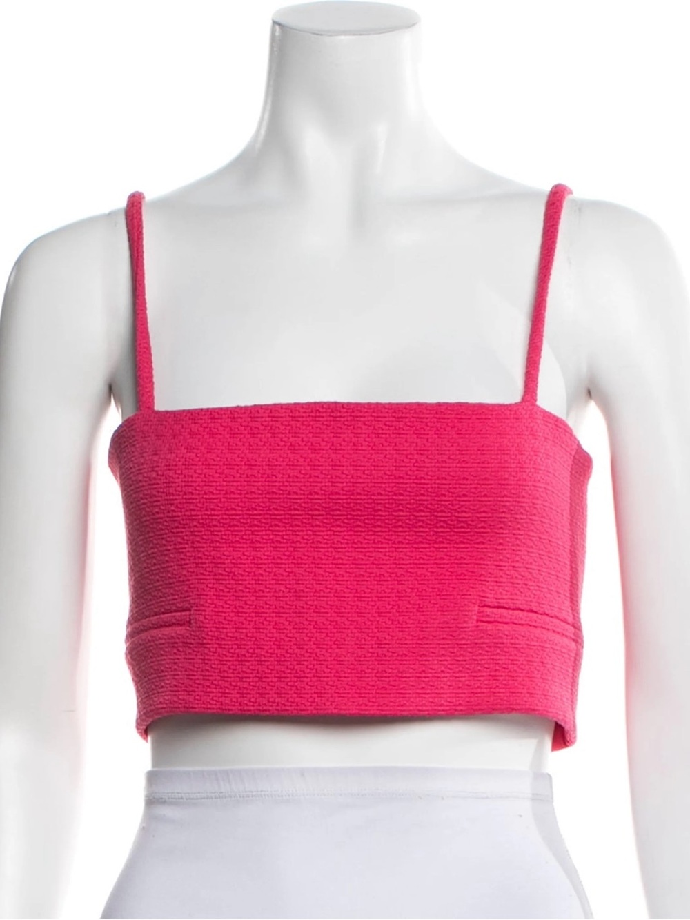 Alexis Vibrant Pink Textured Crop Tank
